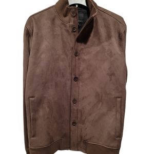 Banana Republic Button-Up Field Jacket Microfiber Brown size xl